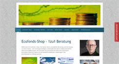 Desktop Screenshot of ecofonds-shop.de